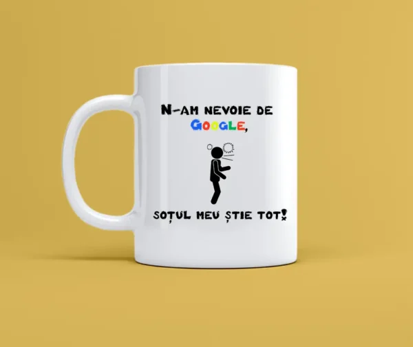 cana personalizata sotul meu stie tot