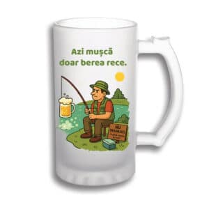 halba personalizata 500ml azi musca doar berea rece alba