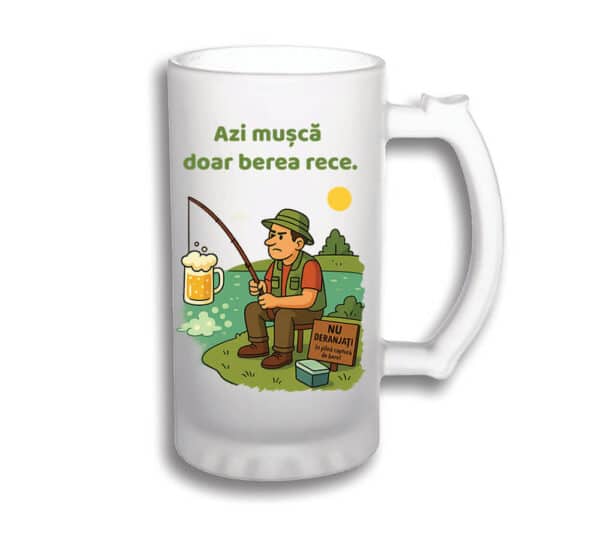 halba personalizata 500ml azi musca doar berea rece alba