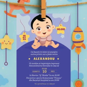invitatie de botez model 1