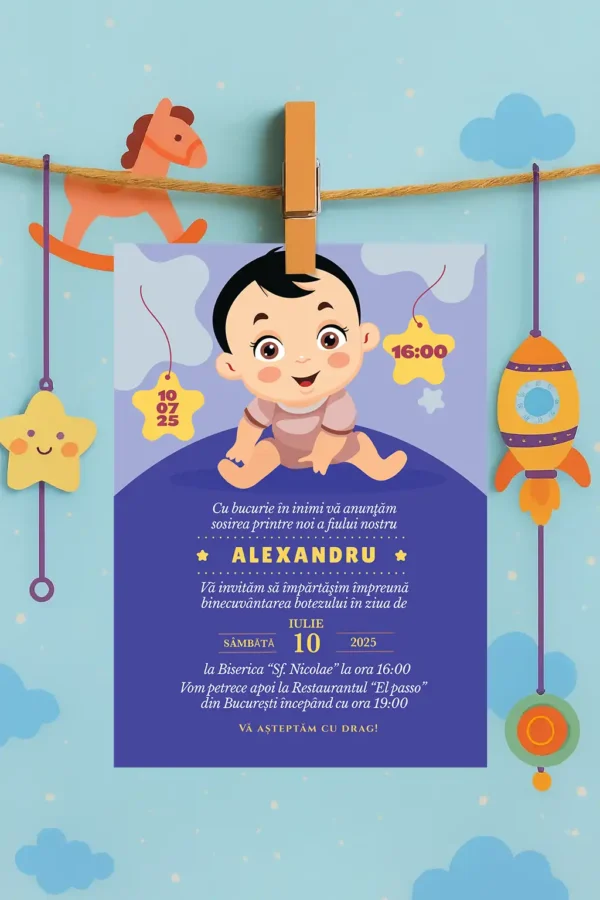invitatie de botez model 1