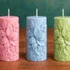 Lumânare Flori în Relief – Ceară de Soia lumanare flori in relief_