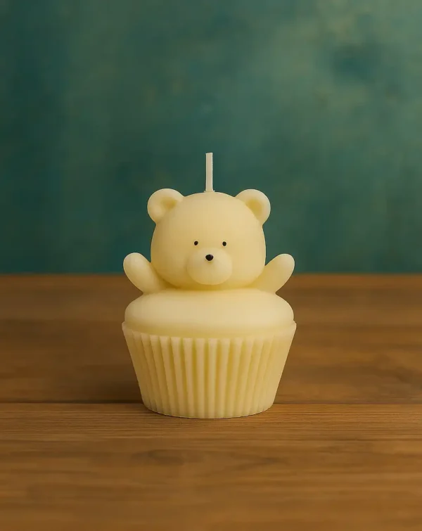 lumânare ursuleț cupcake