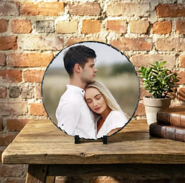 Placade ardezie rotunda personalizata 20 cm