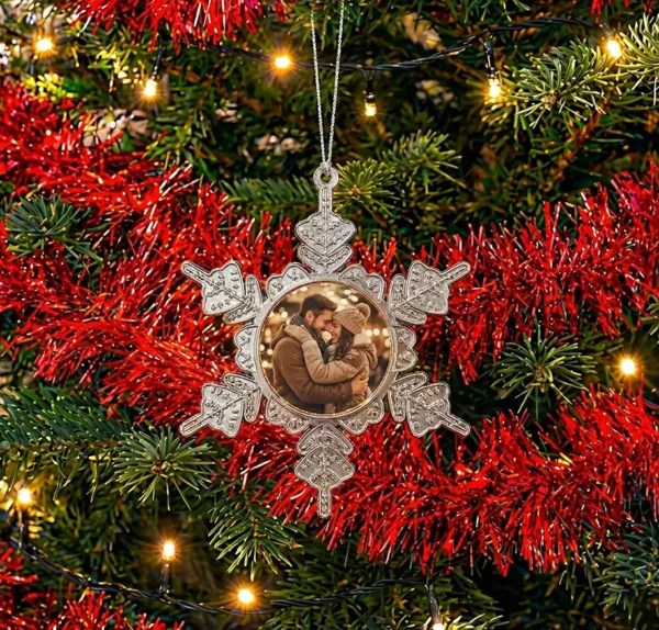 Ornament de brad metalic tip fulg sublimabil fulg metalic brad Ornament