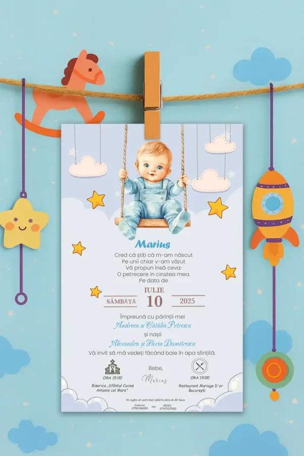 invitatie de botez model 3