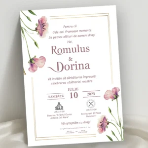 invitatie nunta eleganta model 5