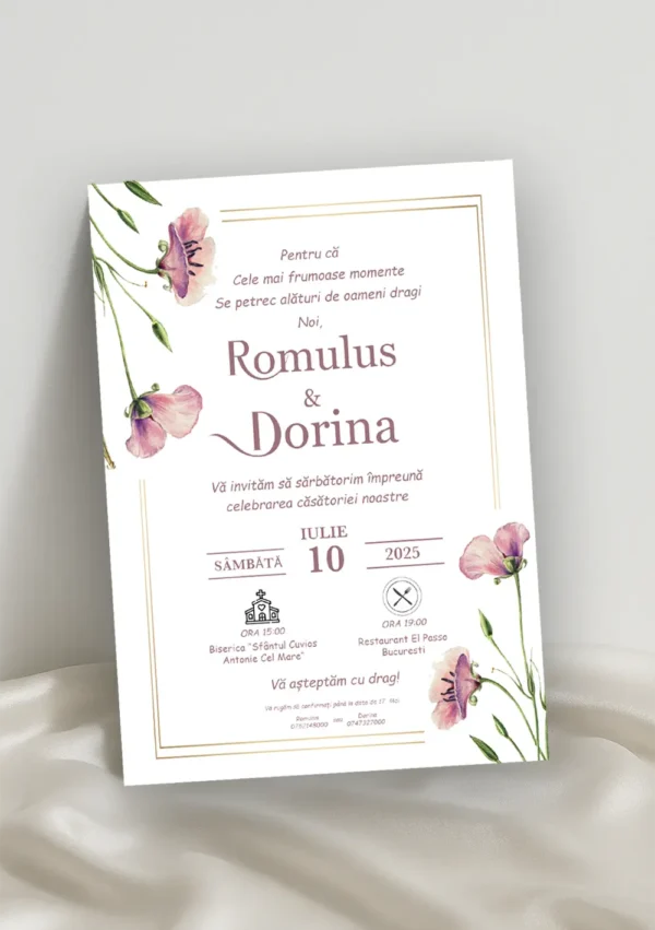 invitatie nunta eleganta model 5