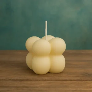 lumanare mini cub bubble - ceara de soia