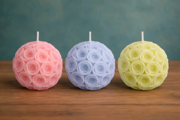 lumanare sfera cu trandafiri_
