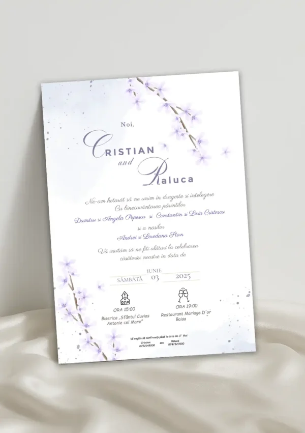invitatie nunta eleganta model 4