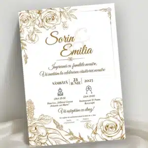 invitatie nunta eleganta model 10