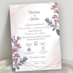 invitatie nunta eleganta model 12