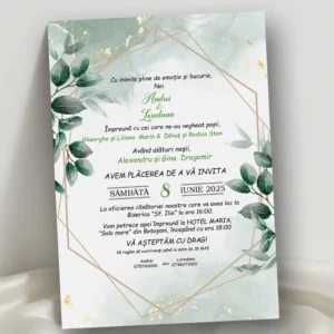 invitatie nunta eleganta model 13