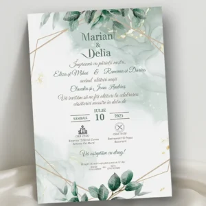 invitatie nunta eleganta model 14