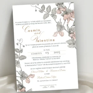 invitatie nunta eleganta model 15