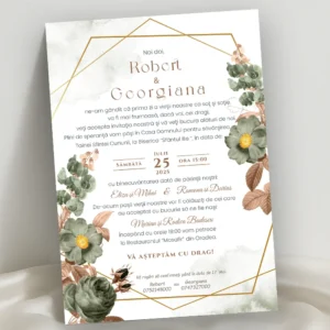 invitatie nunta eleganta model 16