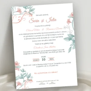 invitatie nunta eleganta model 20