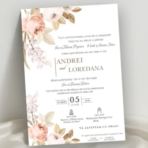 invitatie nunta eleganta model 23