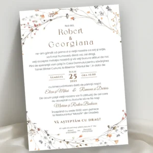 invitatie nunta eleganta model 24
