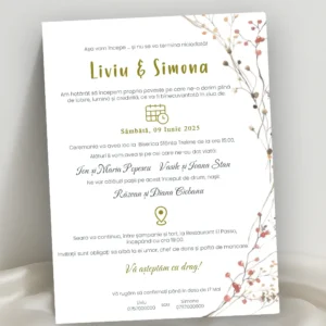 invitatie nunta eleganta model 25