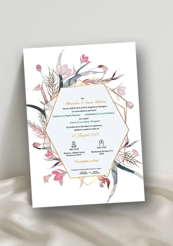 Invitație Nuntă Model 26 invitatie nunta eleganta model 26