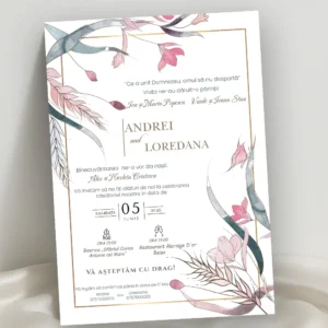 invitatie nunta eleganta model 28