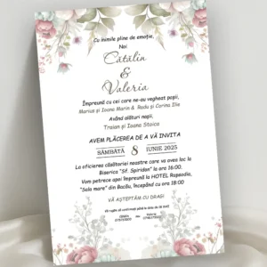 invitatie nunta eleganta model 30