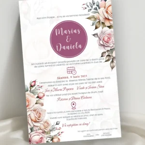 invitatie nunta eleganta model 32
