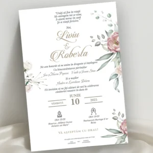 invitatie nunta eleganta model 33
