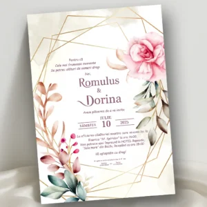 invitatie nunta eleganta model 34