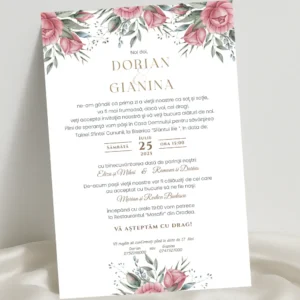 invitatie nunta eleganta model 35