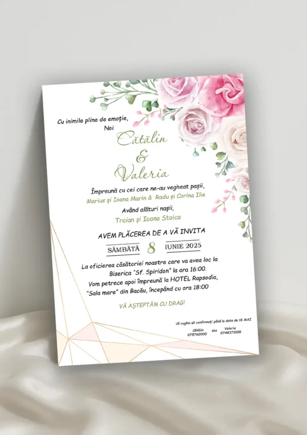 invitatie nunta eleganta model 8