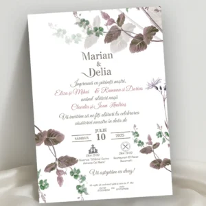 invitatie nunta eleganta model 9