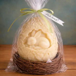 Lumânare Paște ou iepuraș decorativ în cuib