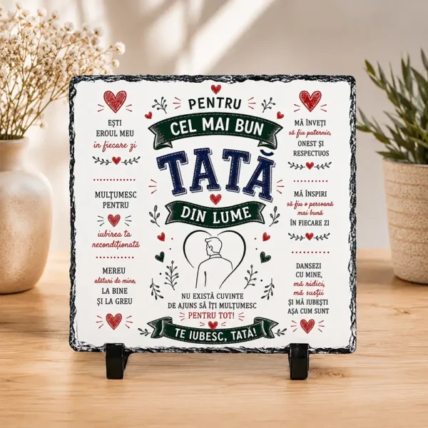 Placa ardezie cel mai bun tata din lume