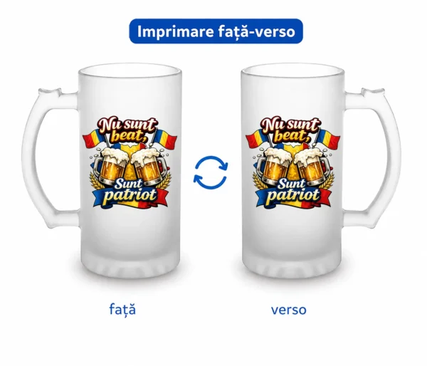 halba bere personalizata sunt patriot
