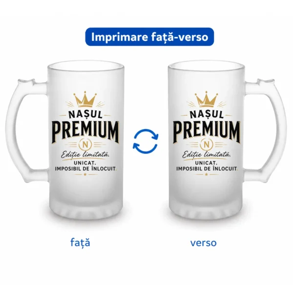 halbă personalizată pentru naș_