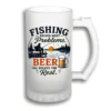 halbă bere personalizată Fishing solves most problems