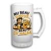 halbă bere personalizată Nu beau singur, beau cu halba_